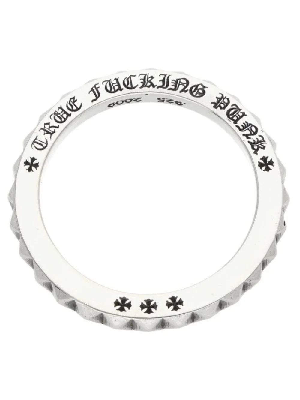 Chrome Hearts Tfp Pnk Big True Fckin Punk Big Silver Ring